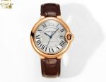 Cartier Ballon Bleu De 42MM Crocodile Leather 18K Strap high-end replica watches low price USA